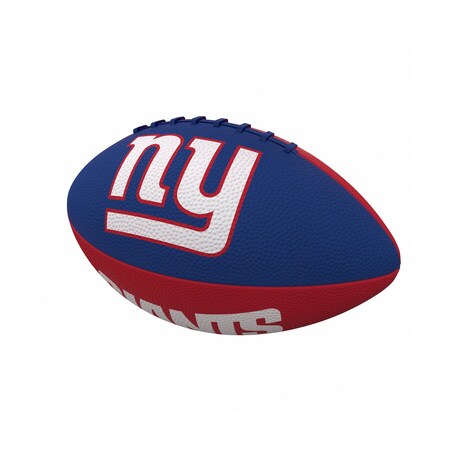 Logo Brands New York Giants Pinwheel Logo Junior-Size Rubber Football 621-93JR-2